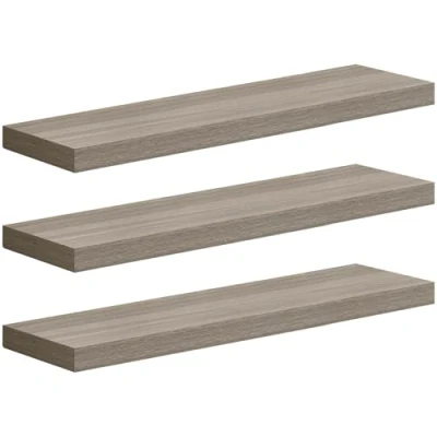Afbeelding van WOLTU RG9234grdc 3 Set van zwevende MDF wandplanken, voor woonkamer, keuken, slaapkamer, badkamer enz