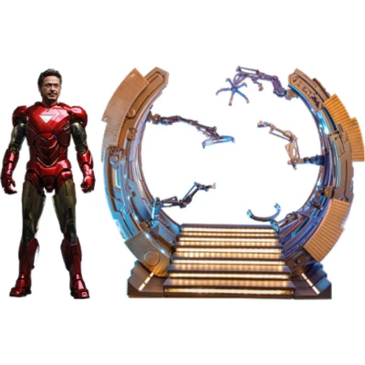 Afbeelding van Hot Toys Iron Man Mark VI 1:6 Scale Figure met Suit UP Gantry (Version 2.0) Avengers Figuur