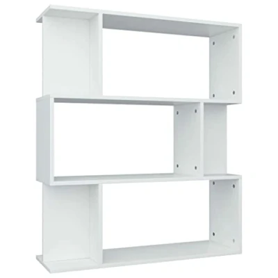 Afbeelding van vidaXL Boekenkast/scheidingswand, wit, 80 x 24 96 cm, bewerkt hout