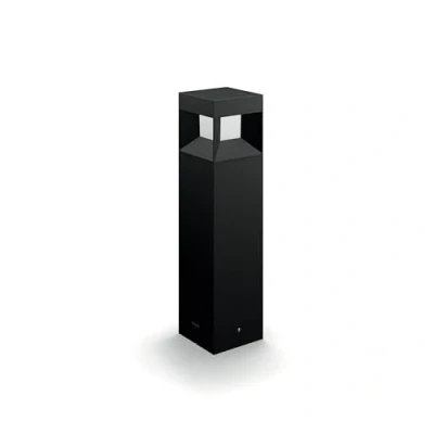 Afbeelding van Philips Parterre Sokkellamp Klein Zwart 8 W Warmwit licht Spatwaterdicht Geïntegreerde LED lamp