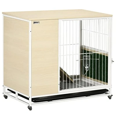 Afbeelding van PawHut Konijnenhok Spaanplaat 78x52.5x76.5cm Eik