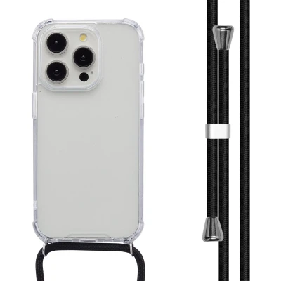 Afbeelding van imoshion Hoesje Geschikt voor iPhone 15 Pro Backcover met koord Zwart