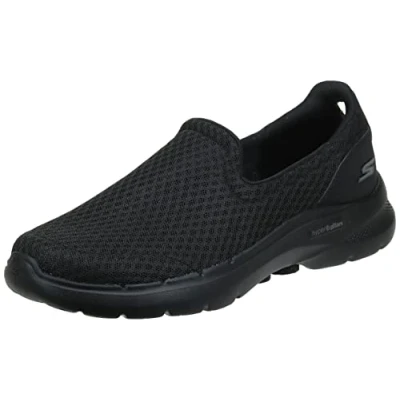 Afbeelding van Skechers Go Walk 6 Motley Herensneakers, zwart.