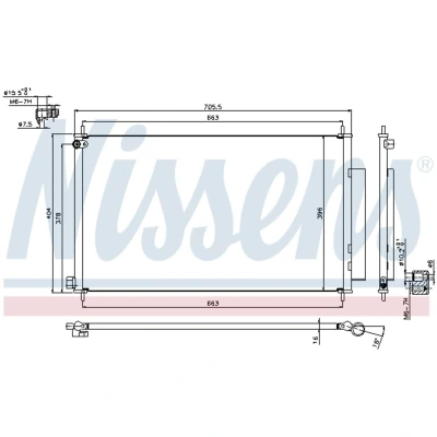 Afbeelding van Nissens Airco condensor 940354