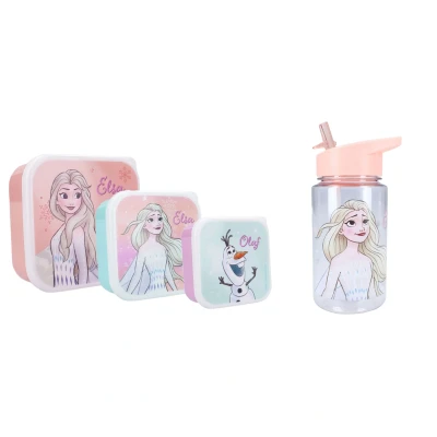 Afbeelding van Frozen Drinkfles &amp; 3 1 in Snackbox 8721122781777