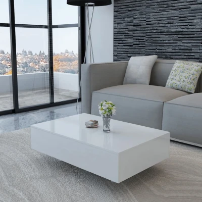 Afbeelding van Salontafel hoogglans wit