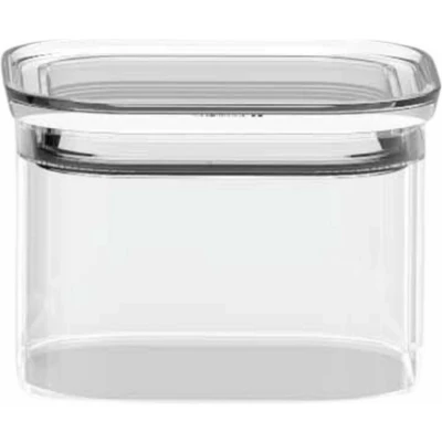 Afbeelding van Pebbly Square Glass Food Storage Canister With Lid 500 Ml