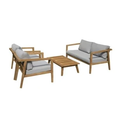 Afbeelding van Exotan Lucca Loungeset 2 zitsbank en Tuinstoelen