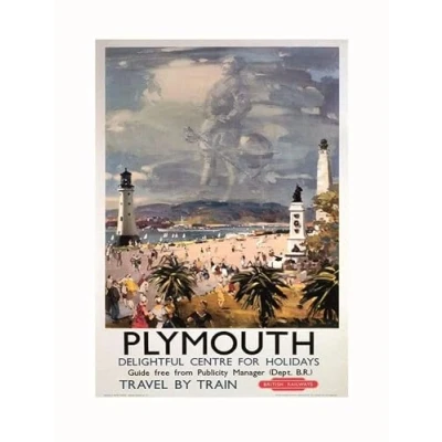 Afbeelding van Pyramid Poster Plymouth 80 X 60 Cm Multicolor