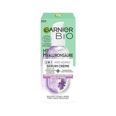 Afbeelding van 1+1 gratis: Garnier Bio Anti Aging Serum Crème Lavendel 50 ml