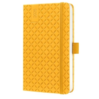 Afbeelding van Weekagenda Flair A6 2025 (NL/FR/EN/DU) Mango Yellow Hardcover