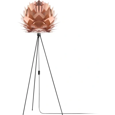 Afbeelding van Umage Silvia Medium vloerlamp copper met tripod zwart Ø 50 cm