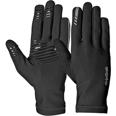 Afbeelding van GripGrab Insulator 2 Lente Herfst Fietshandschoenen Lange Vinger Thermo zonder Padding Zwart Unisex Maat S