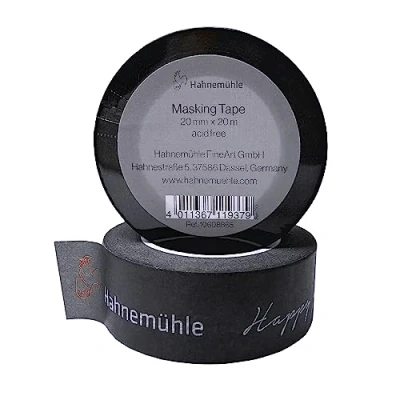 Afbeelding van Hahnemühle Washi tape voor aquarel, waterdicht, 20 meter lang (grijs, mm)