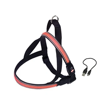 Afbeelding van Nobby Lichtgevende Tuig Hond Rood Buikband: 80 tot 100 cm Borstband: 56