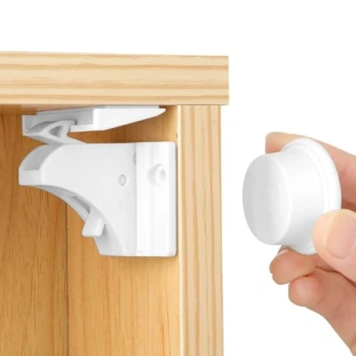 Image de Sécurité bébé Lot de 10 verrous magnétiques avec 2 clés enfant magnétique tiroir invisible pour armoire et