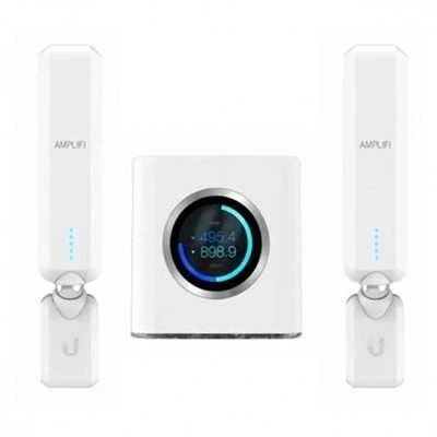 Afbeelding van Ubiquiti AmpliFi Home Wi Fi System AFi HD Wifi systeem (router, 2 verlengstukken) tot 20.000 vierkante voet maas 1GbE 5