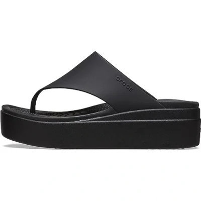 Afbeelding van Crocs Brooklyn Teensandalen, Dames, Maat: 39.5, Black Kunststof