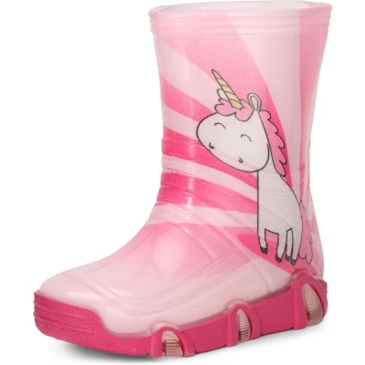 Afbeelding van Ladeheid Kinder Regenlaarzen Rubberen Anti Slip Zool PVC LA ZT Szuwarek2020BW Rosa Einhorn 30 31/32