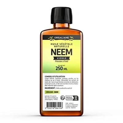 Image de Huile de Neem 250 ml végétale 100% pure pressée à froid Maison et Jardin