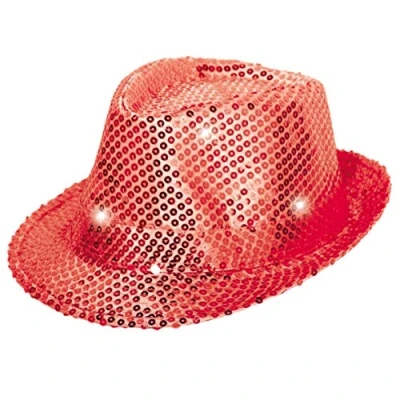 Afbeelding van Folat Tribly Pailletten Rood met LED