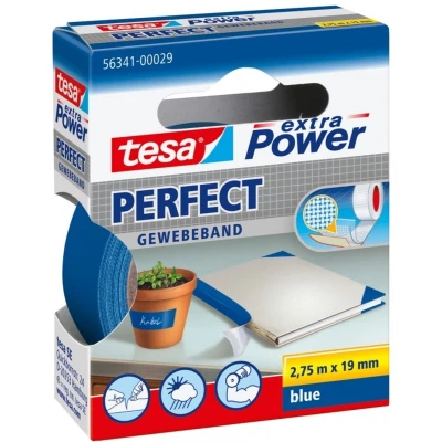Afbeelding van Plakband Tesa textiel 19mmx2.75m blauw