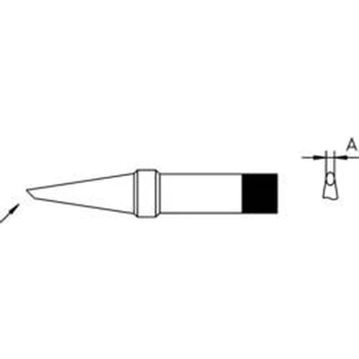 Afbeelding van Weller 4PTBB9 1 soldeerpunt Ronde vorm, afgeschuind Grootte 2.4 mm Inhoud: stuk(s)