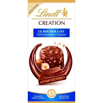 Afbeelding van Lindt Tablet Le Rocher Lait Creation, melkchocolade, 150 g
