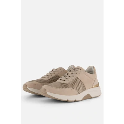 Afbeelding van Gabor Rollingsoft Sneakers beige Imitatieleer Dames Maat 38
