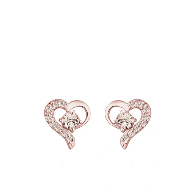Afbeelding van Elli Agent 925 Crystal Hart Oorbellen, Sterling zilver kristal, kristal Swarovski
