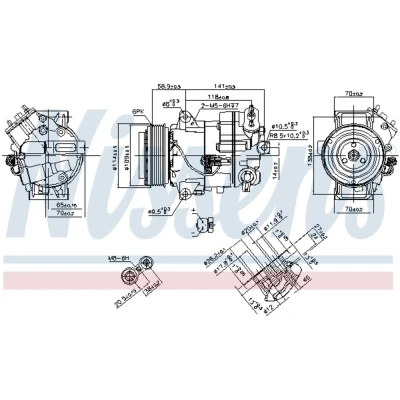 Afbeelding van Nissens Airco compressor 890263