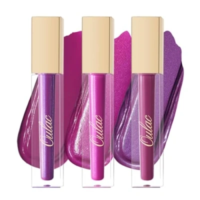 Image de Oulac Set de rouges à lèvres Finition mate et satinée Rouge liquide mat crayon soin crémeux Hautement pigmenté Durable Vegan (M15+MS02+MS04)