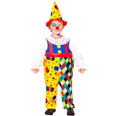 Afbeelding van Widmann Clownkostuum voor kinderen, jongens, 07555, meerkleurig, 116 cm