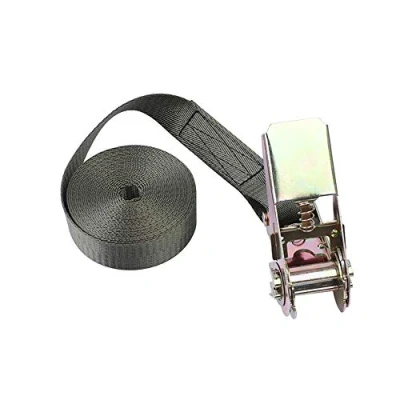 Afbeelding van 1 10 m spanband met metalen gesp, 6 kleuren, zeer sterke ratelriem, 854 kg, rood/geel/blauw/legergroen/zwart/grijs