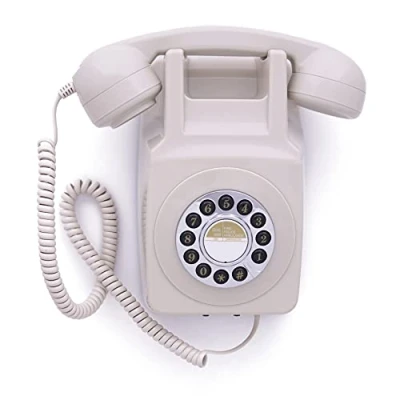 Afbeelding van GPO 746WALLPUSHIVO Muurtelefoon retro jaren ‘70, druktoetsen, ivoor