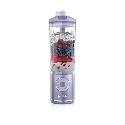Afbeelding van Ninja Blast Max Draagbare mixer, 570 ml, navulbaar, beker en lekvrij deksel, 3 mengfuncties, maakt smoothies, eiwitshakes slushes, lavendel BC251EULD