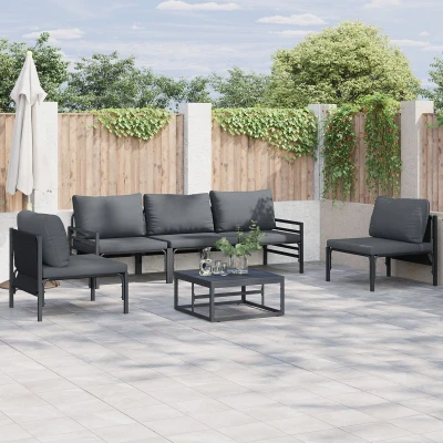 Afbeelding van vidaXL Ensemble de meubles jardin : les parfaits pour le jardin, la terrasse ou véranda, idéal se détendre.