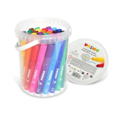 Afbeelding van Morocolor PRIMO, Jumbo Markers, 36 grote puntmarkers, wasbare emmermarkers, 12 heldere en kleuren, Ø 7,6 mm punt, markers voor kinderen, gemaakt in Italië