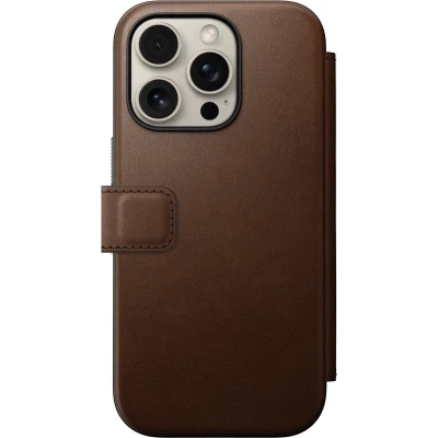 Afbeelding van Nomad Modern Leren Folio iPhone 16 Pro Bruin NM01679585