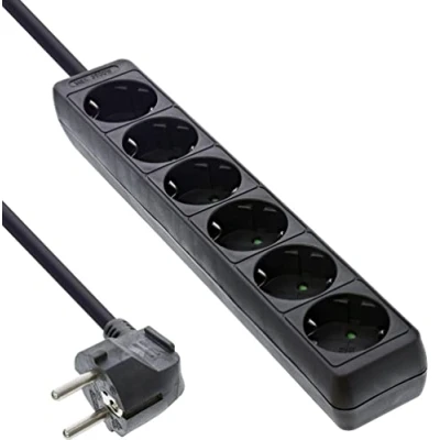 Afbeelding van InLine, Stekkerdoos, Stopcontact (6 x, CEE 7/3, 5 m)