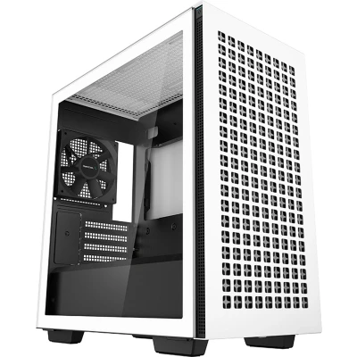 Afbeelding van DeepCool CH370 WH, Mini Tower, PC, Wit, micro ATX, ITX, ABS, Staal, Gehard glas, Multi