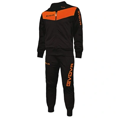 Afbeelding van Givova Visa Trainingspak Unisex Kinderen, zwart/fluorescerend oranje