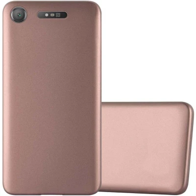 Afbeelding van Cadorabo Hoesje geschikt voor Sony Xperia XZ1 in METALLIC ROSE GOUD Beschermhoes gemaakt van flexibel TPU silicone Case Cover