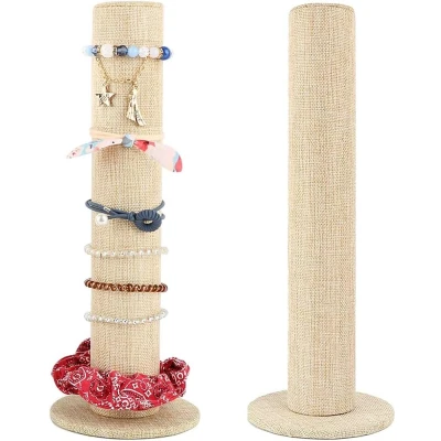 Afbeelding van 2 stuks haararmband, organizer, verticale sieradenhouder, opslag, haarband, fluwelen armband, gebruikt voor weergave van broeikas, armbanden en