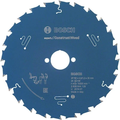 Image de BOSCH 2608644139 lame de scie circulaire Expert for Construct Wood, 190 x 30 2 mm, 24T