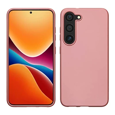 Afbeelding van kwmobile telefoonhoesje geschikt voor Samsung Galaxy S23 Hoesje smartphone Back cover in metallic roségoud