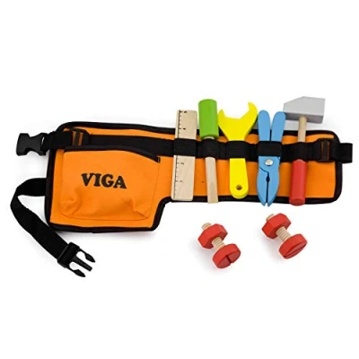 Afbeelding van Viga Gereedschapsriem incl. Houten Gereedschap 50532