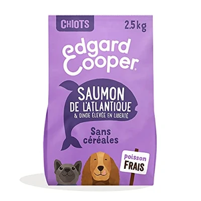 Afbeelding van 2,5kg Edgard &amp; Cooper Puppy zalm, kalkoen graanvrij Droog hondenvoer