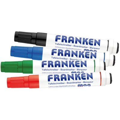 Afbeelding van Franken whiteboardstift met magnetische dop, 1 3mm ronde punt, assorti van 4 stuks