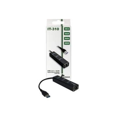 Image de Argus IT 310 Concentrateur (hub) 3 x SuperSpeed USB 3.0 + 1 10/100/1000 de bureau